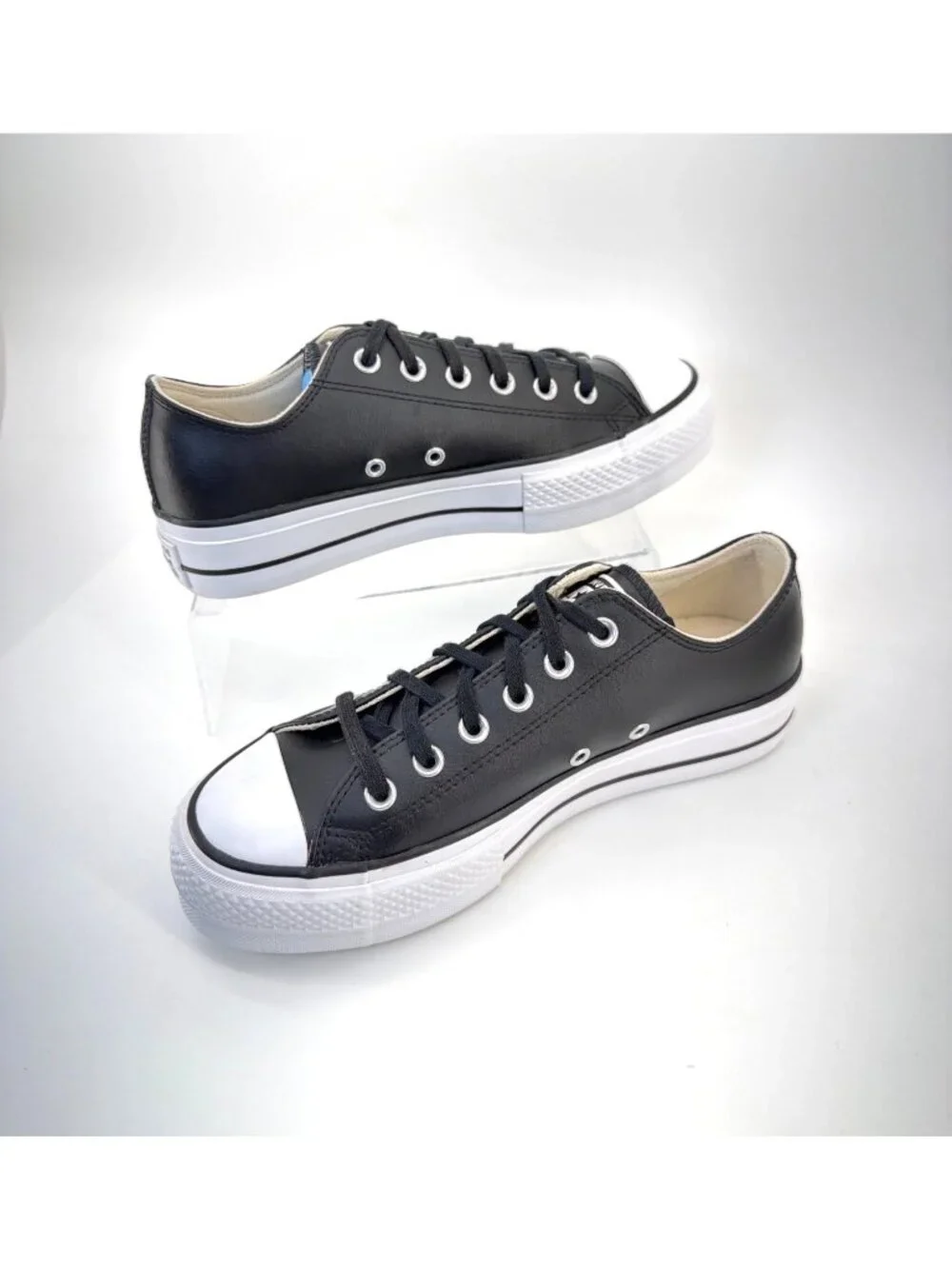 Converse Chuck Taylor Black All Star Platform Low-Top Sneakers Womens Size 8 - Picture 5 of 10
